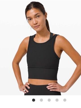 Lululemon Power Pivot Ribbed Tank Top — Black
